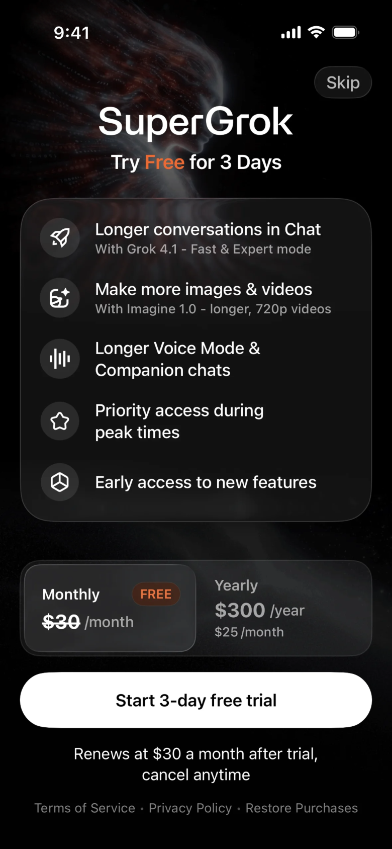 Grok — Mira AI screen